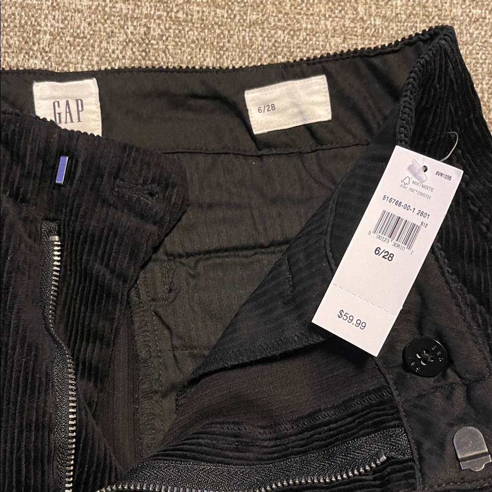 GAP Factory Black Corduroy Mini Skirt - Picture 2 of 2
